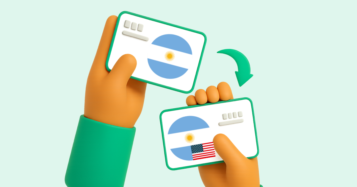 Pasar Transferencia bancaria Argentina a Transferencia bancaria Argentina en dólares