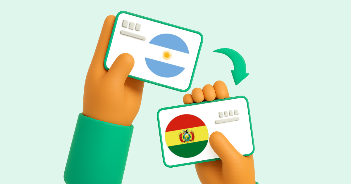 Pasar Transferencia bancaria Argentina a Transferencia Bancaria Bolivia