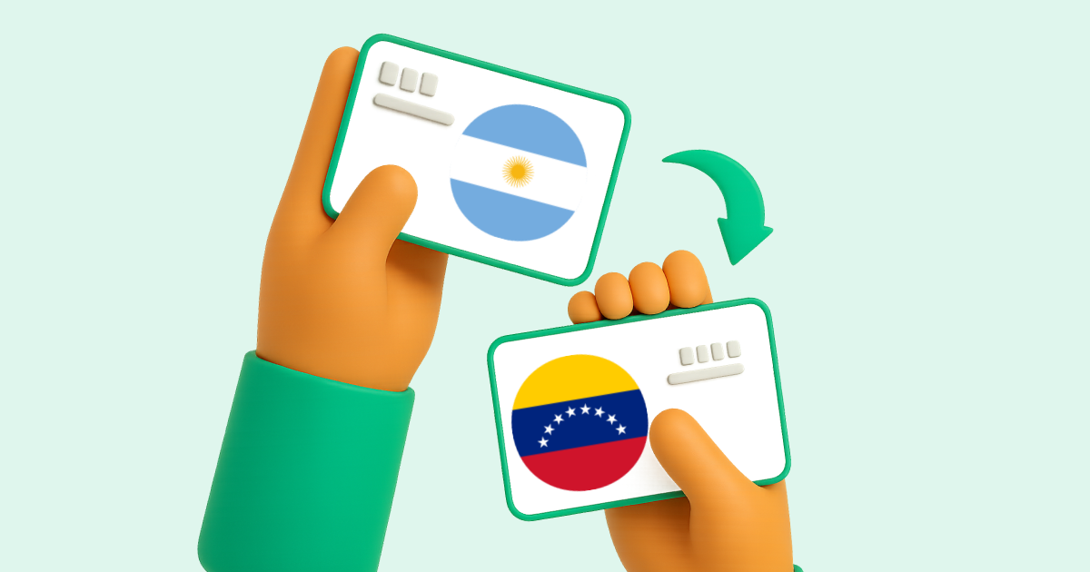 Pasar Transferencia bancaria Argentina a Transferencia bancaria Venezuela