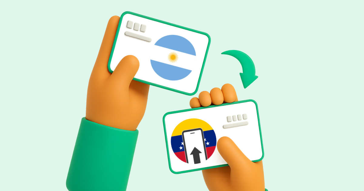 Pasar Transferencia bancaria Argentina a Pago Móvil Venezuela