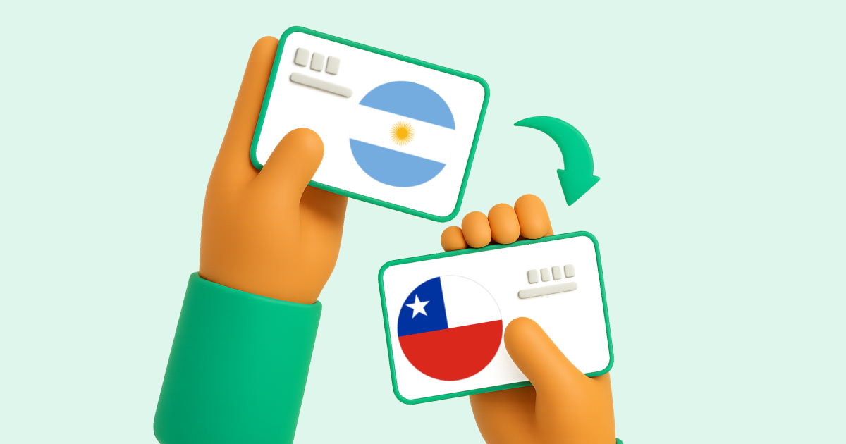 Pasar Transferencia bancaria Argentina a Transferencia bancaria Chile