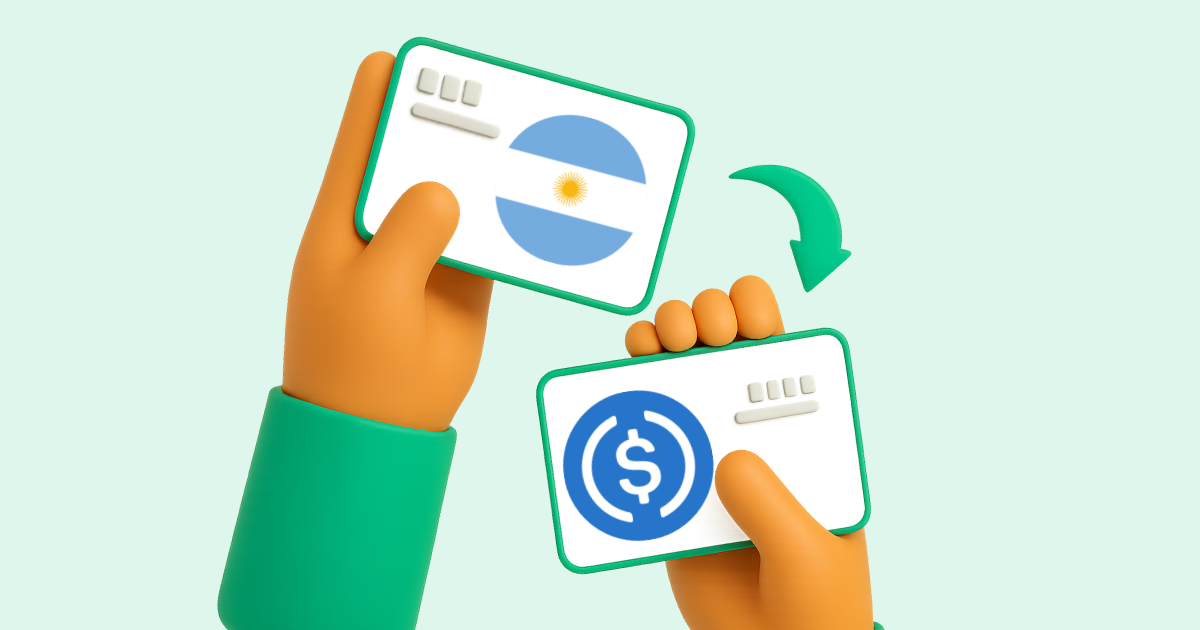 Pasar Transferencia bancaria Argentina a USDC (USD Coin)
