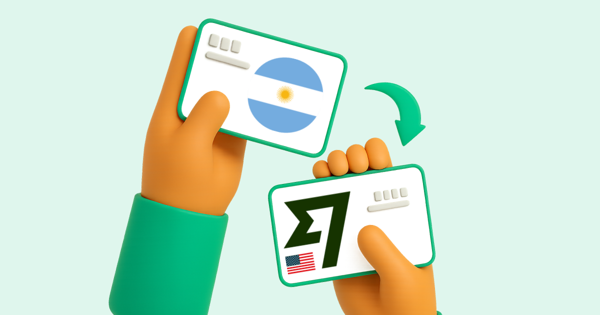Pasar Transferencia bancaria Argentina a Wise USD