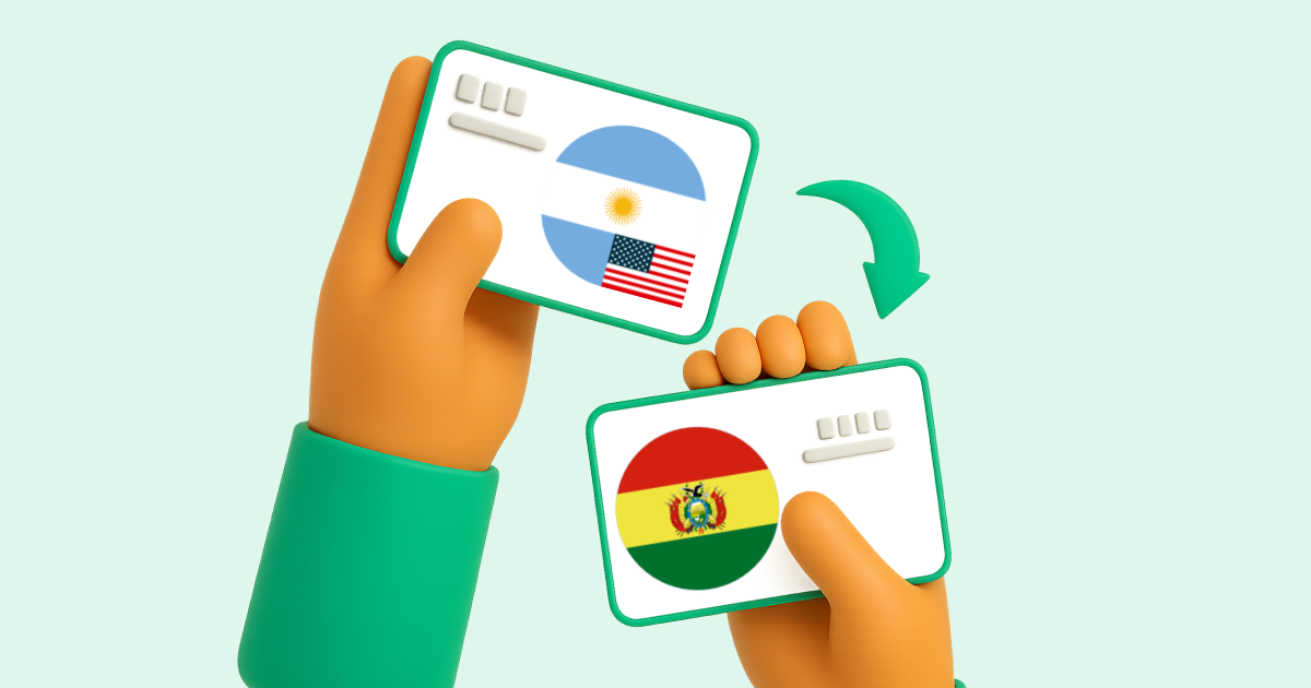 Pasar Transferencia bancaria Argentina en dólares a Transferencia Bancaria Bolivia