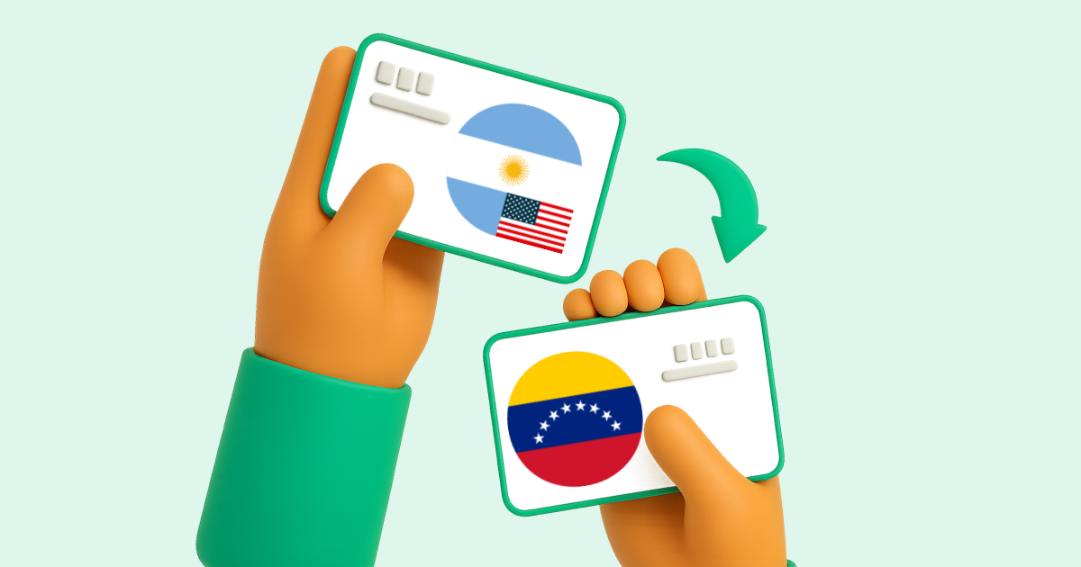 Pasar Transferencia bancaria Argentina en dólares a Transferencia bancaria Venezuela