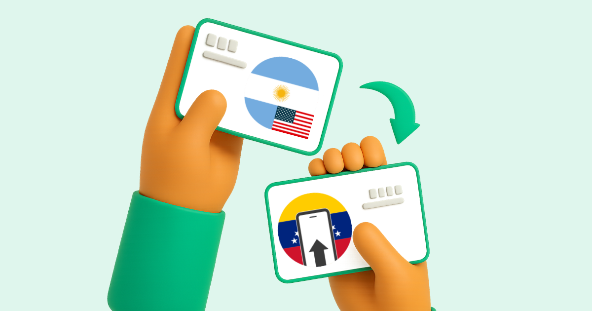 Pasar Transferencia bancaria Argentina en dólares a Pago Móvil Venezuela