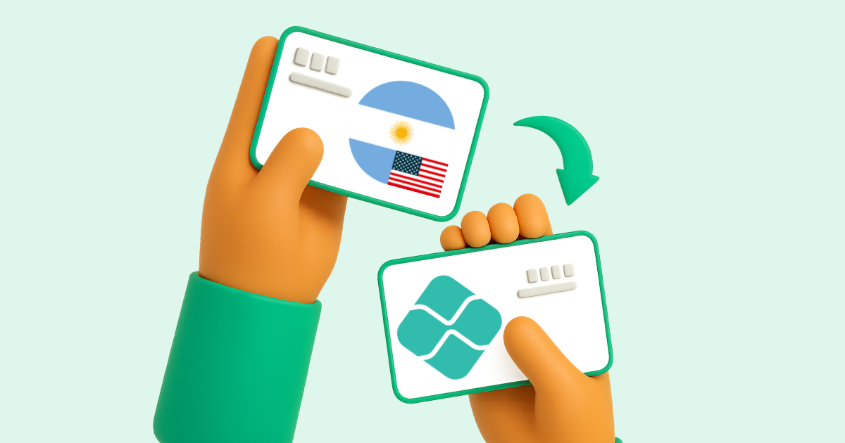 Pasar Transferencia bancaria Argentina en dólares a Pix Brasil