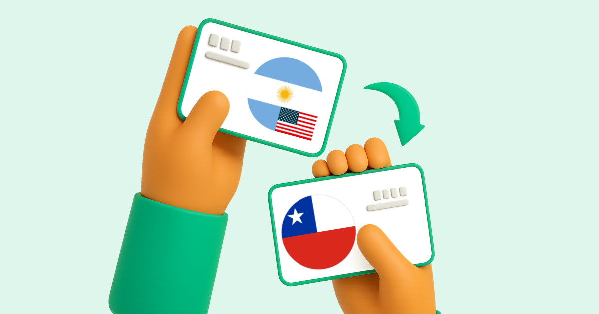 Pasar Transferencia bancaria Argentina en dólares a Transferencia bancaria Chile