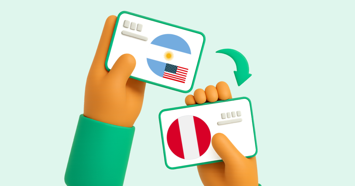 Pasar Transferencia bancaria Argentina en dólares a Transferencia bancaria Perú