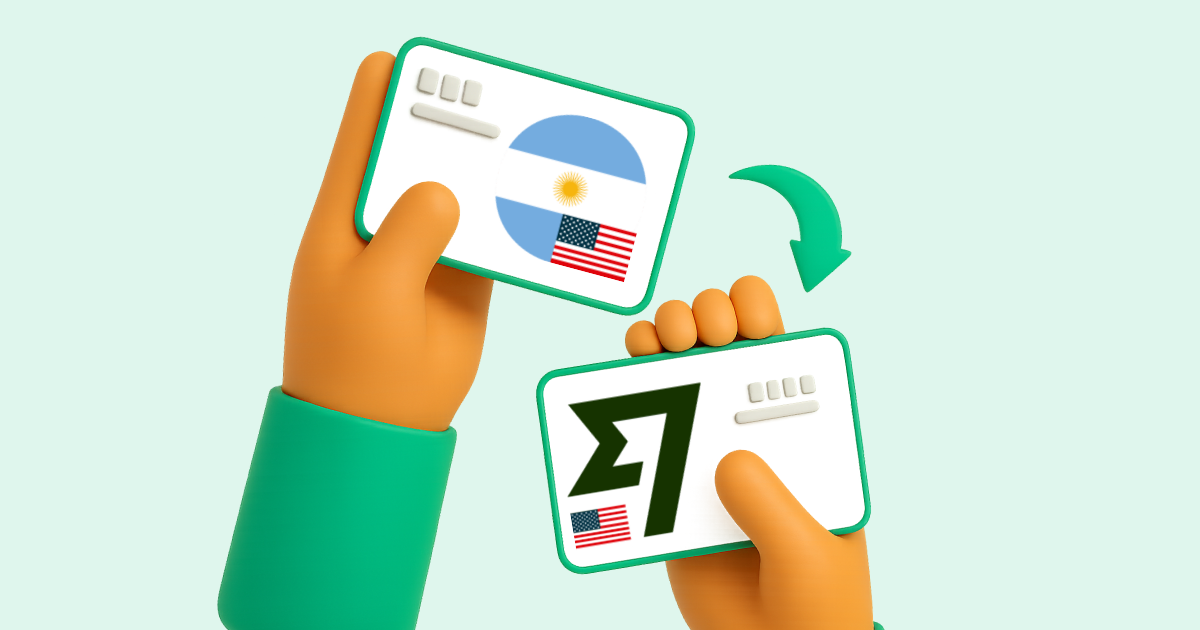 Pasar Transferencia bancaria Argentina en dólares a Wise USD