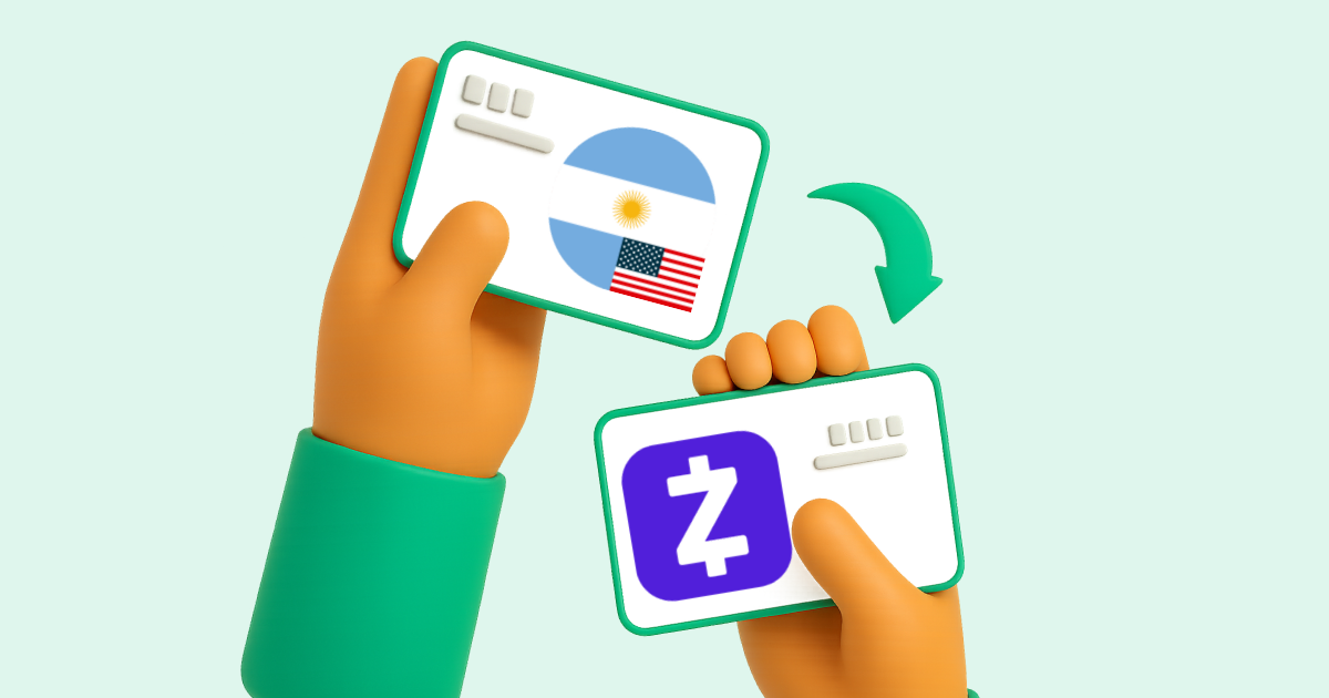 Pasar Transferencia bancaria Argentina en dólares a Zelle