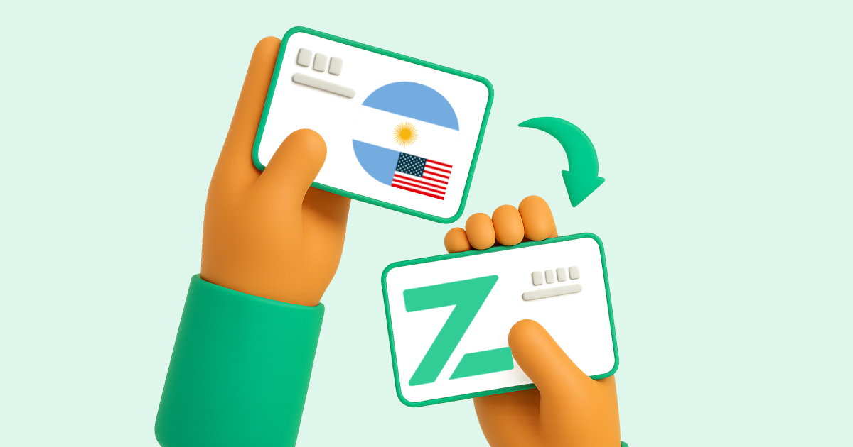 Pasar Transferencia bancaria Argentina en dólares a Zinli