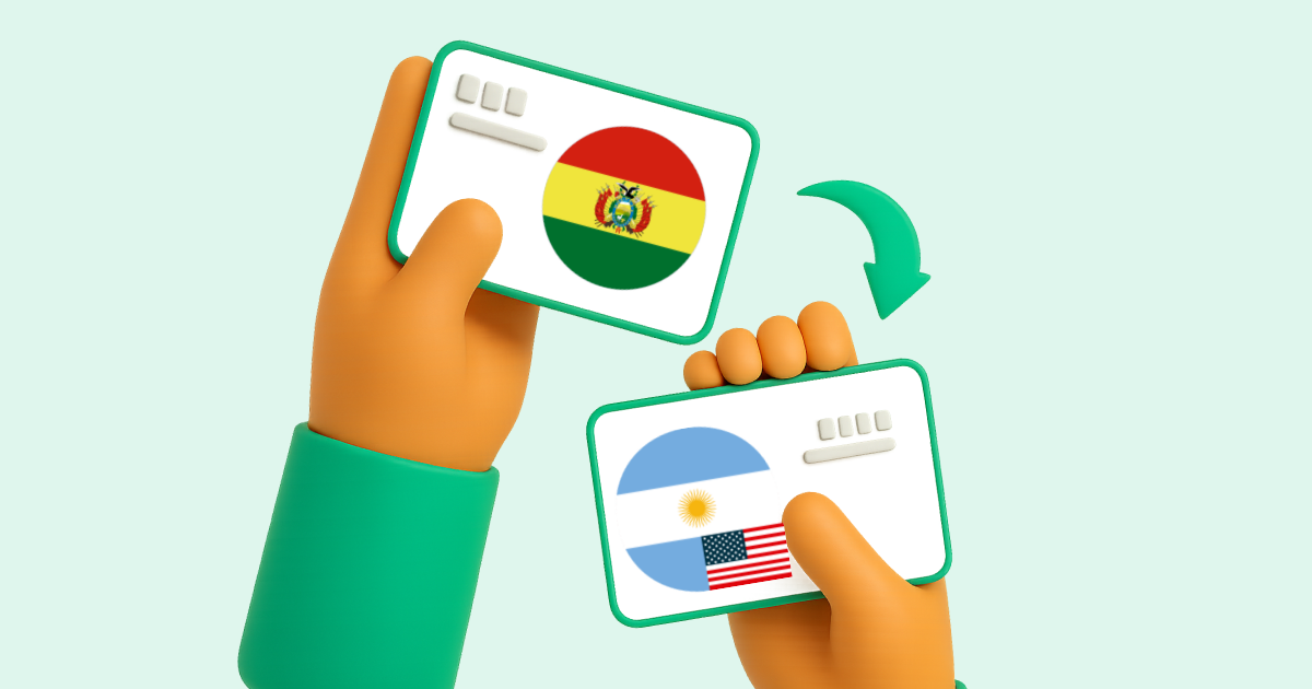 Pasar Transferencia Bancaria Bolivia a Transferencia bancaria Argentina en dólares