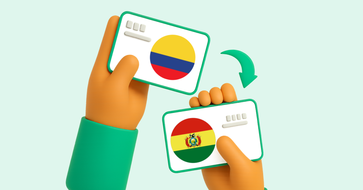 Pasar Transferencia bancaria Colombia a Transferencia Bancaria Bolivia
