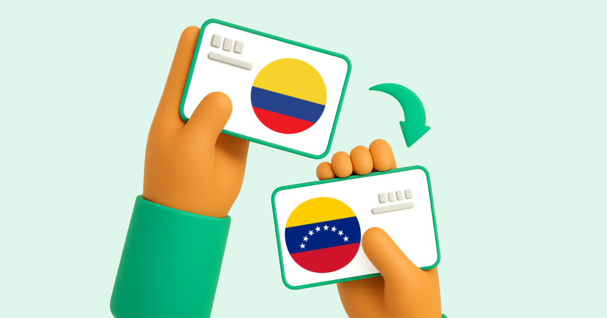 Pasar Transferencia bancaria Colombia a Transferencia bancaria Venezuela