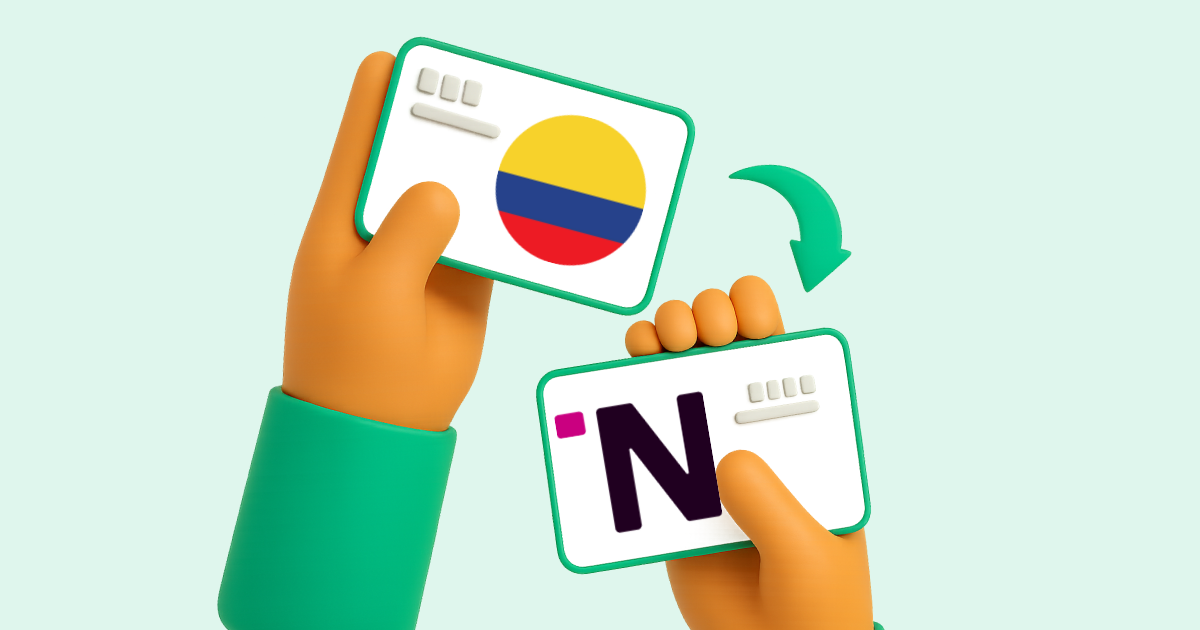 Pasar Transferencia bancaria Colombia a Nequi