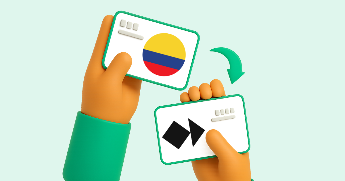 Pasar Transferencia bancaria Colombia a Skrill