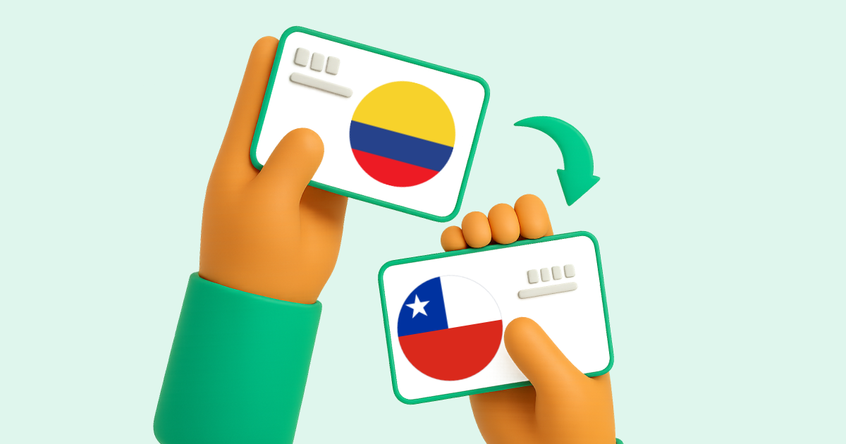 Pasar Transferencia bancaria Colombia a Transferencia bancaria Chile