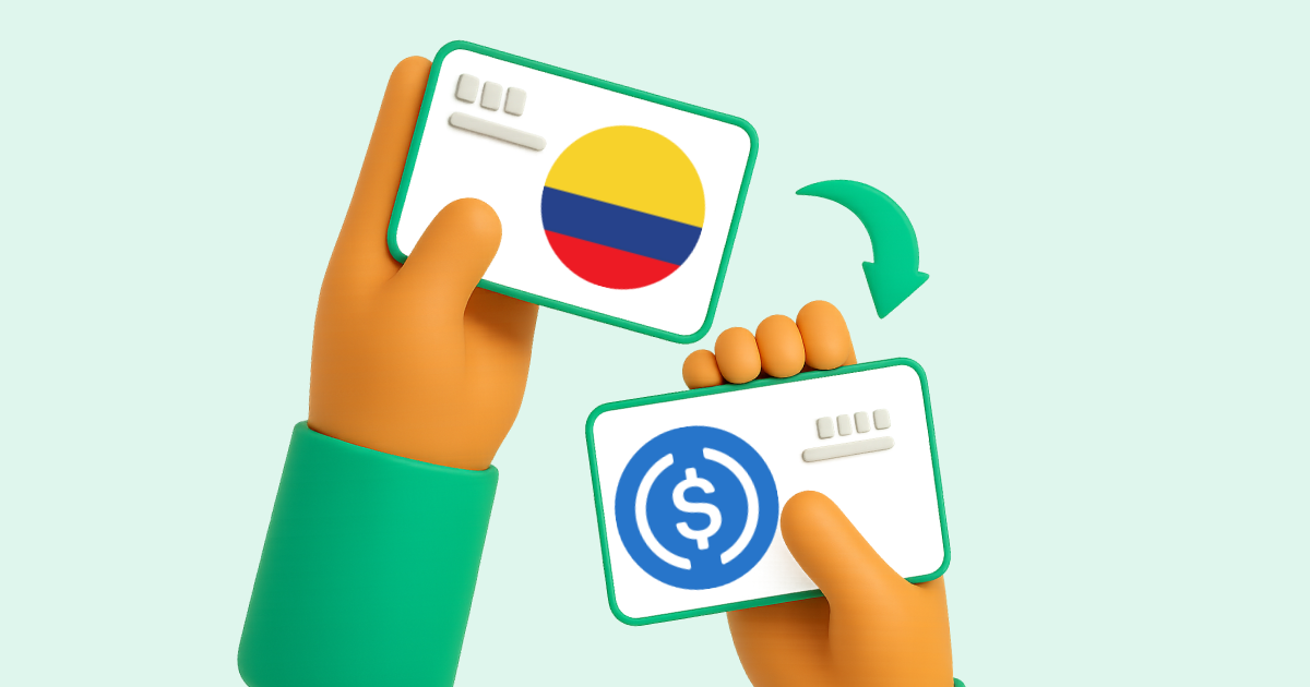 Pasar Transferencia bancaria Colombia a USDC (USD Coin)