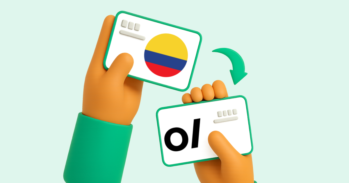 Pasar Transferencia bancaria Colombia a Volet