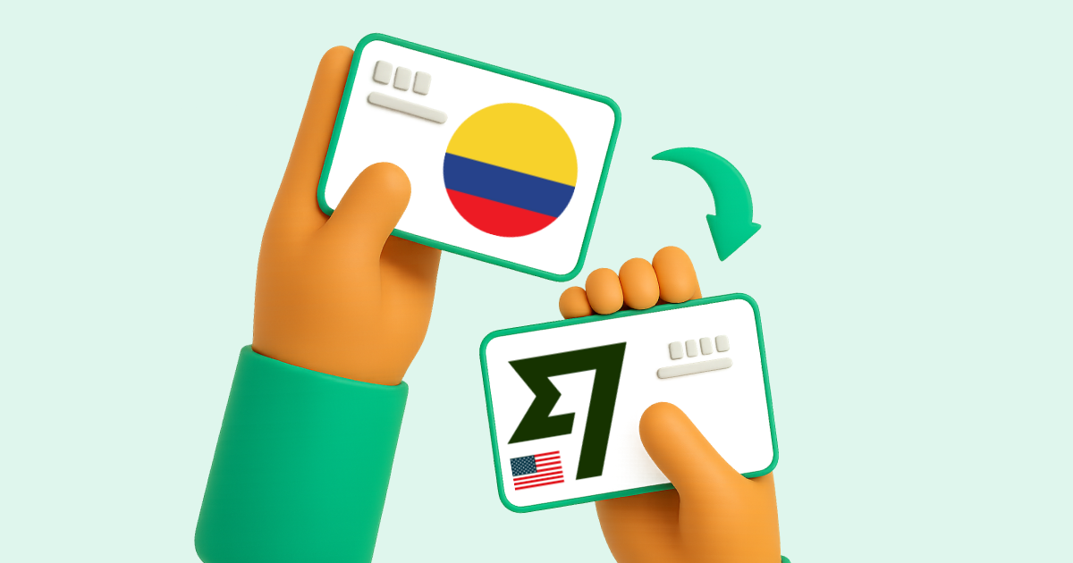 Pasar Transferencia bancaria Colombia a Wise USD