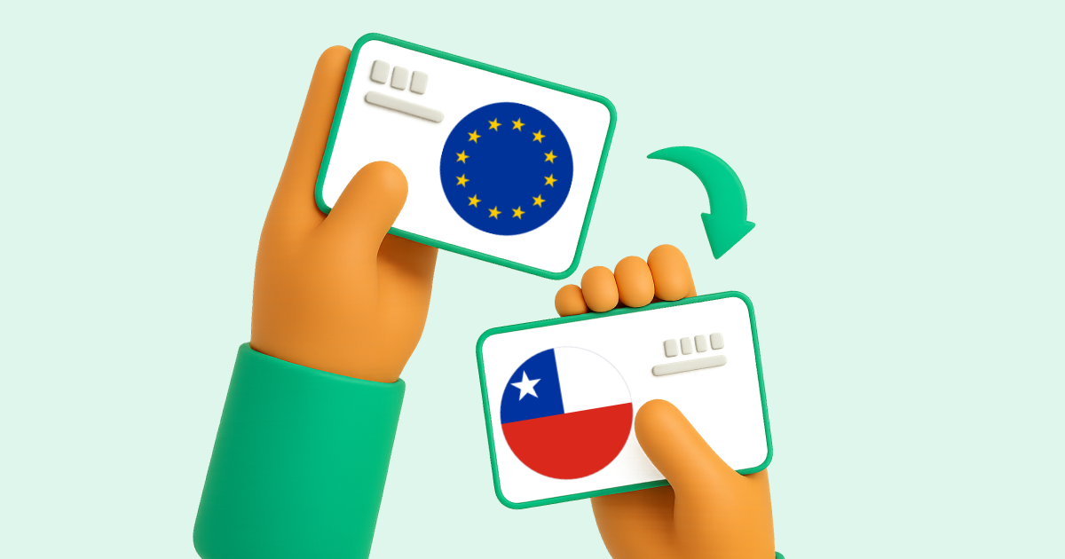 Pasar Transferencia bancaria Europa a Transferencia bancaria Chile