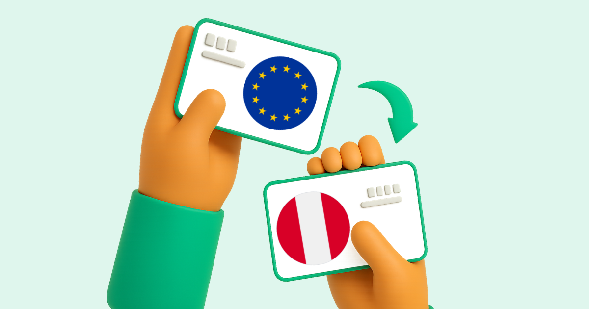 Pasar Transferencia bancaria Europa a Transferencia bancaria Perú