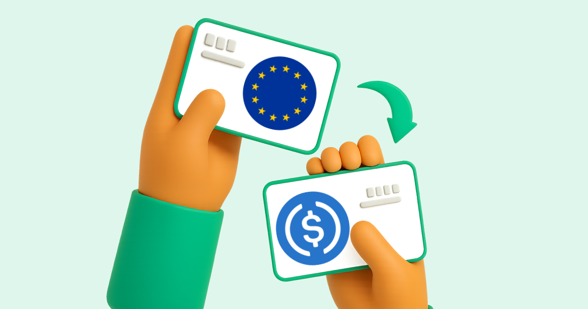 Pasar Transferencia bancaria Europa a USDC (USD Coin)