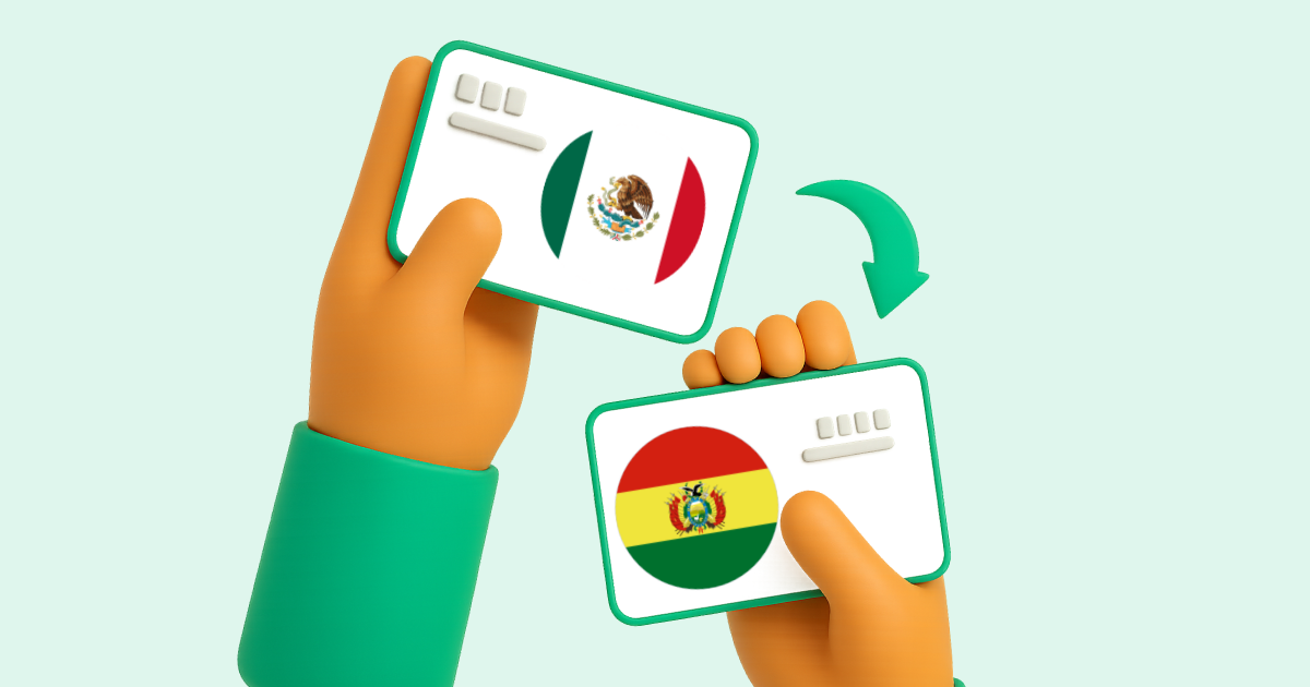 Pasar Transferencia bancaria México a Transferencia Bancaria Bolivia