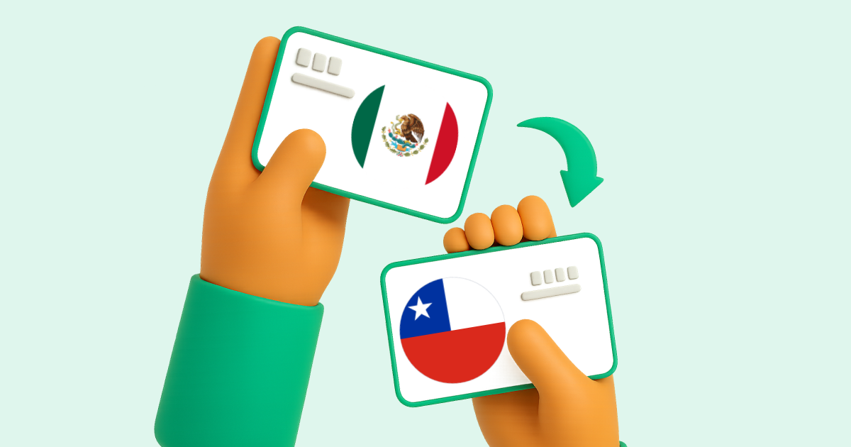 Pasar Transferencia bancaria México a Transferencia bancaria Chile