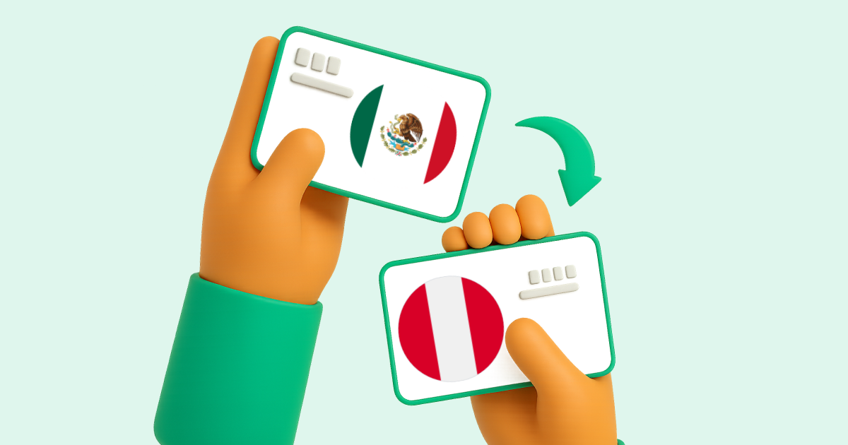 Pasar Transferencia bancaria México a Transferencia bancaria Perú