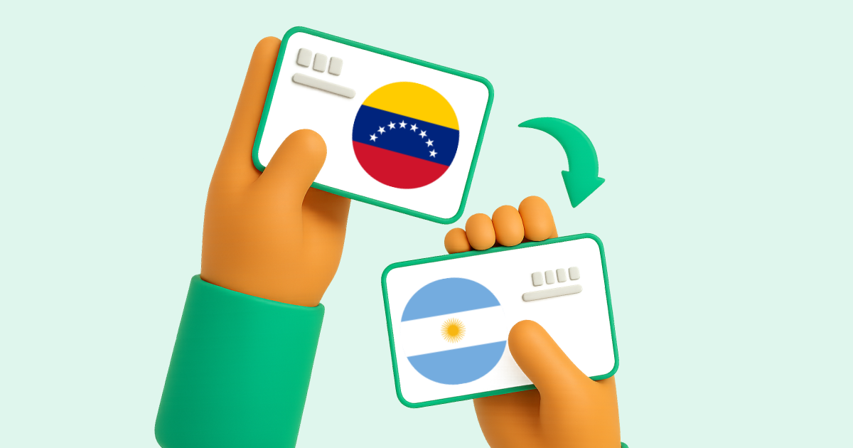 Pasar Transferencia bancaria Venezuela a Transferencia bancaria Argentina
