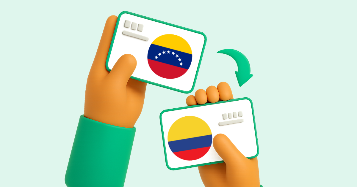 Pasar Transferencia bancaria Venezuela a Transferencia bancaria Colombia