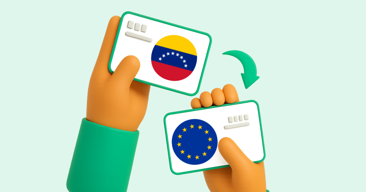 Pasar Transferencia bancaria Venezuela a Transferencia bancaria Europa