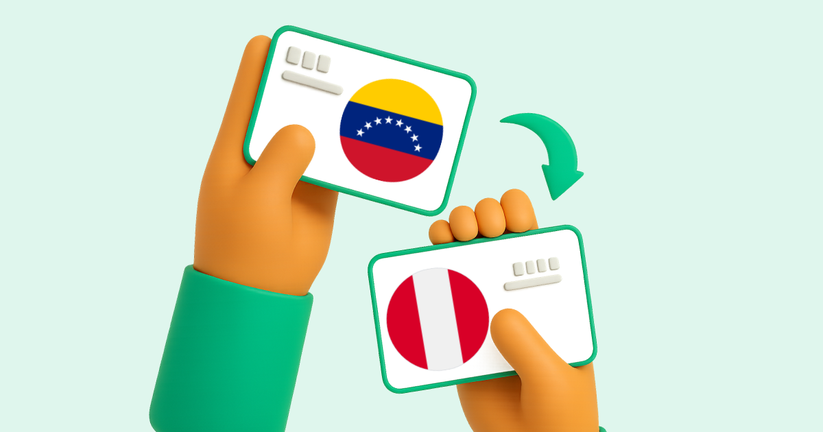 Pasar Transferencia bancaria Venezuela a Transferencia bancaria Perú