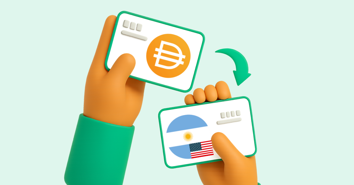Pasar DAI criptomoneda a Transferencia bancaria Argentina en dólares