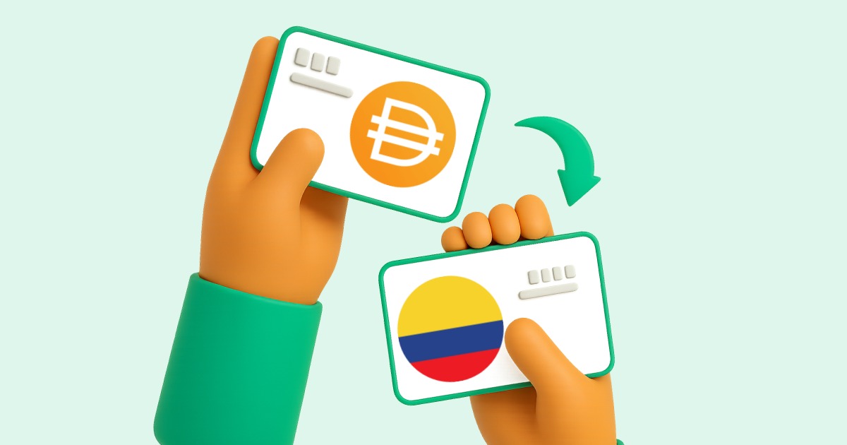 Pasar DAI criptomoneda a Transferencia bancaria Colombia