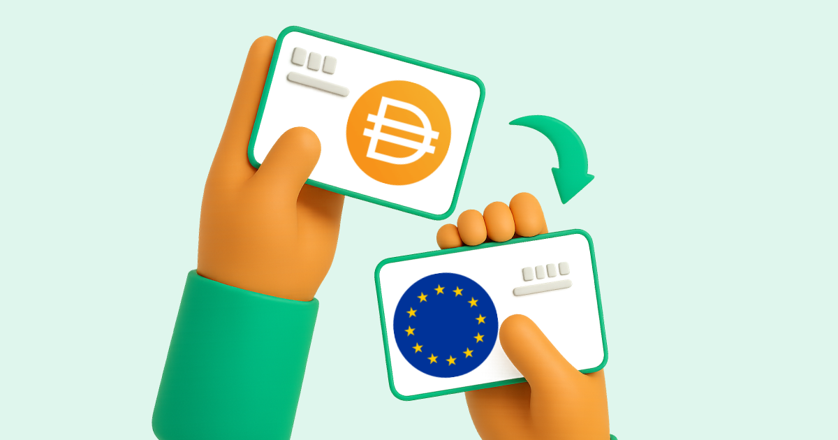 Pasar DAI criptomoneda a Transferencia bancaria Europa