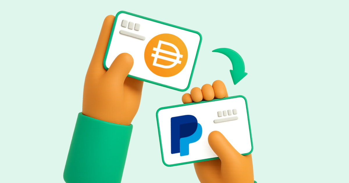Exchange DAI criptomoneda to PayPal