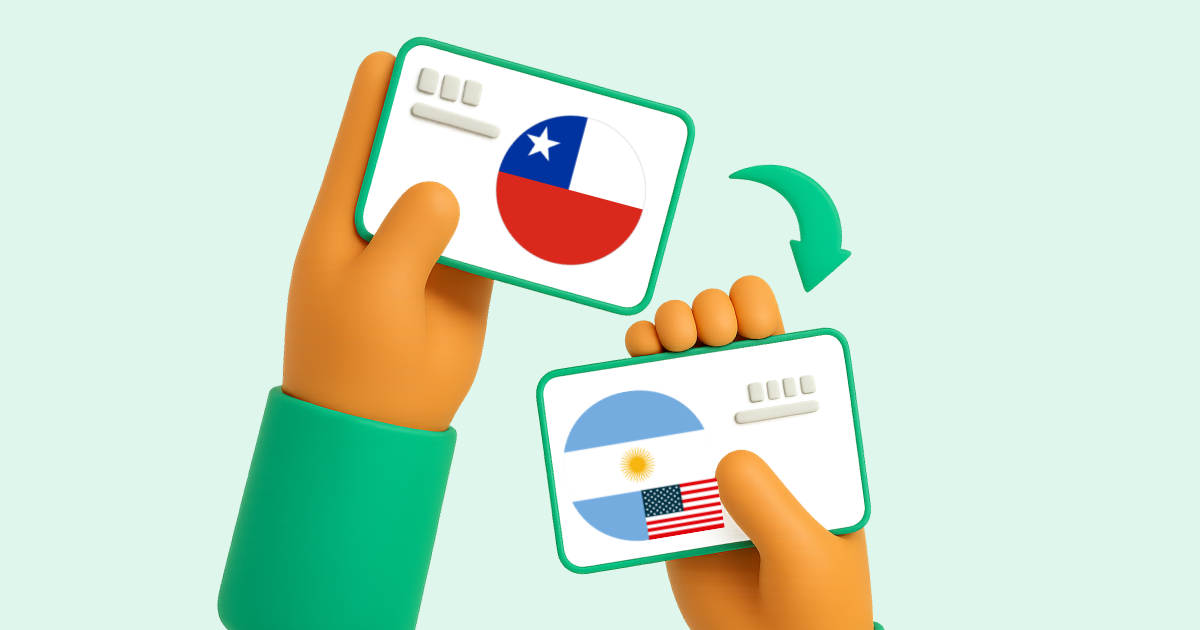 Pasar Transferencia bancaria Chile a Transferencia bancaria Argentina en dólares