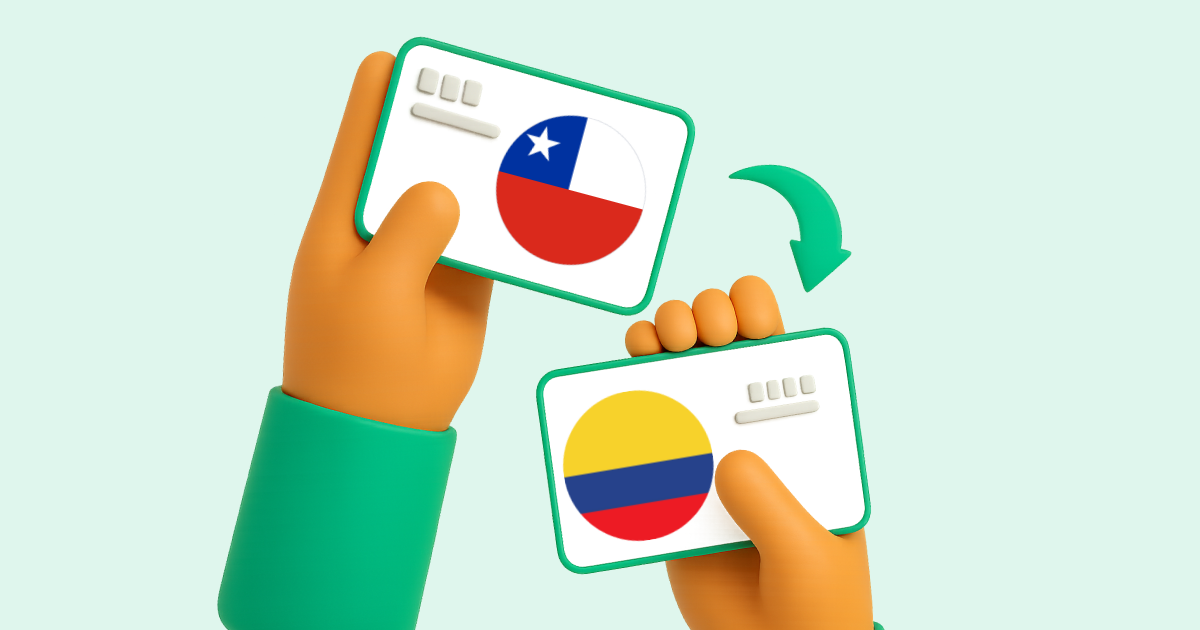 Pasar Transferencia bancaria Chile a Transferencia bancaria Colombia