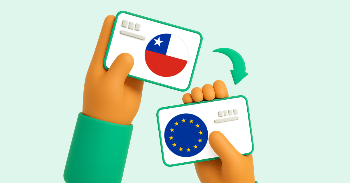 Pasar Transferencia bancaria Chile a Transferencia bancaria Europa