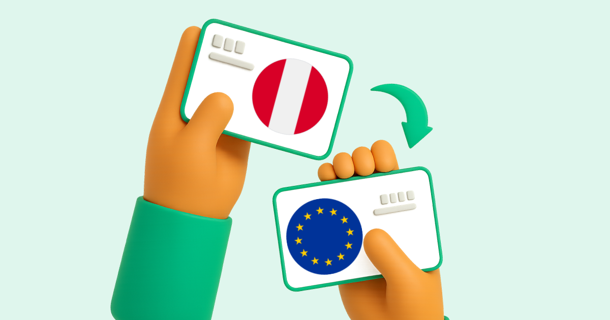 Pasar Transferencia bancaria Perú a Transferencia bancaria Europa