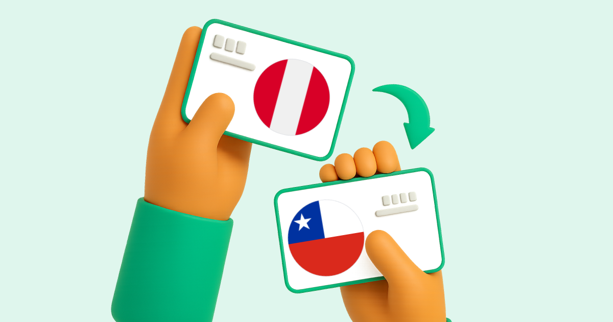 Pasar Transferencia bancaria Perú a Transferencia bancaria Chile