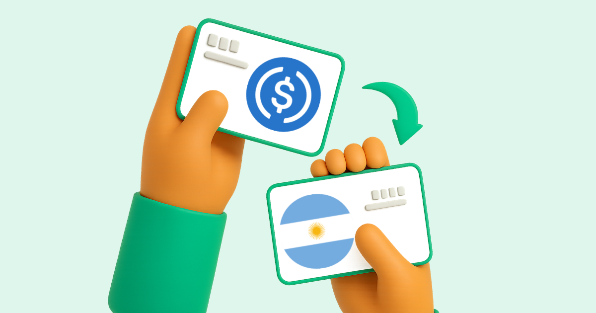 Pasar USDC (USD Coin) a Transferencia bancaria Argentina
