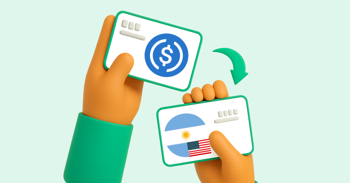 Pasar USDC (USD Coin) a Transferencia bancaria Argentina en dólares