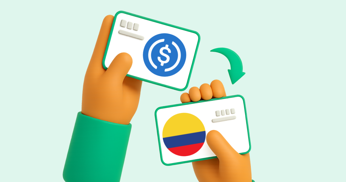 Pasar USDC (USD Coin) a Transferencia bancaria Colombia