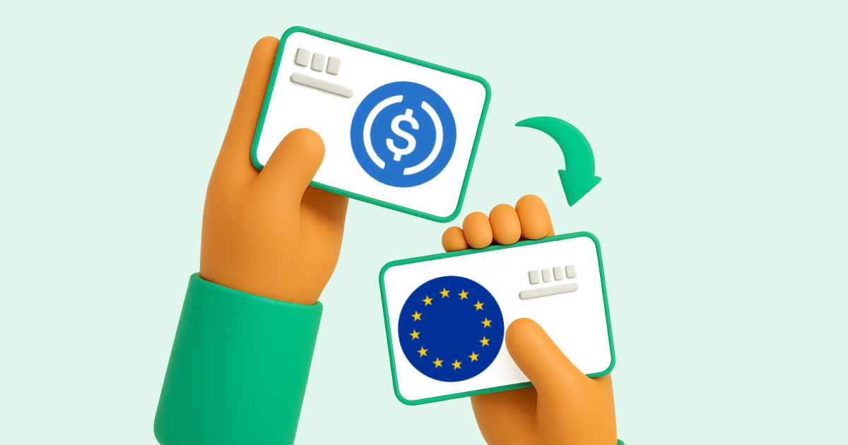 Pasar USDC (USD Coin) a Transferencia bancaria Europa