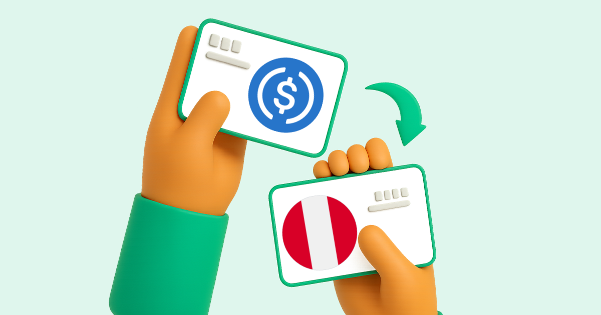 Pasar USDC (USD Coin) a Transferencia bancaria Perú