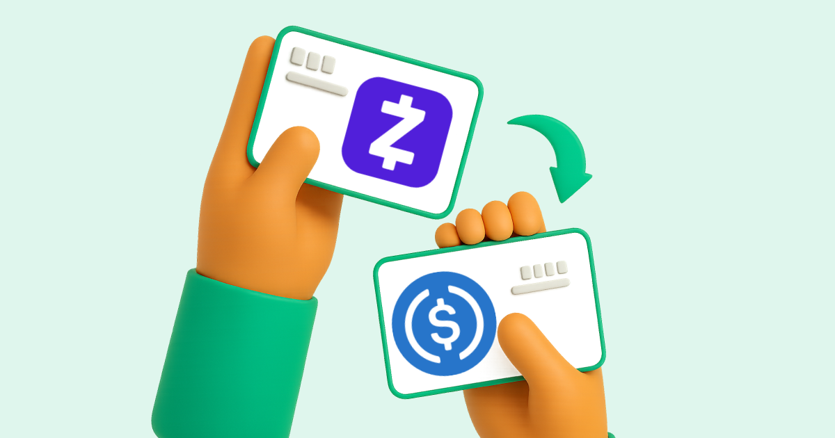 Pasar Zelle a USDC (USD Coin)